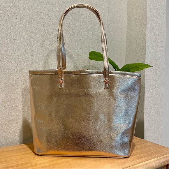 Disney Parks Mickey Mouse Icon Tote Bag Rose Gold - Picture 6 of 13